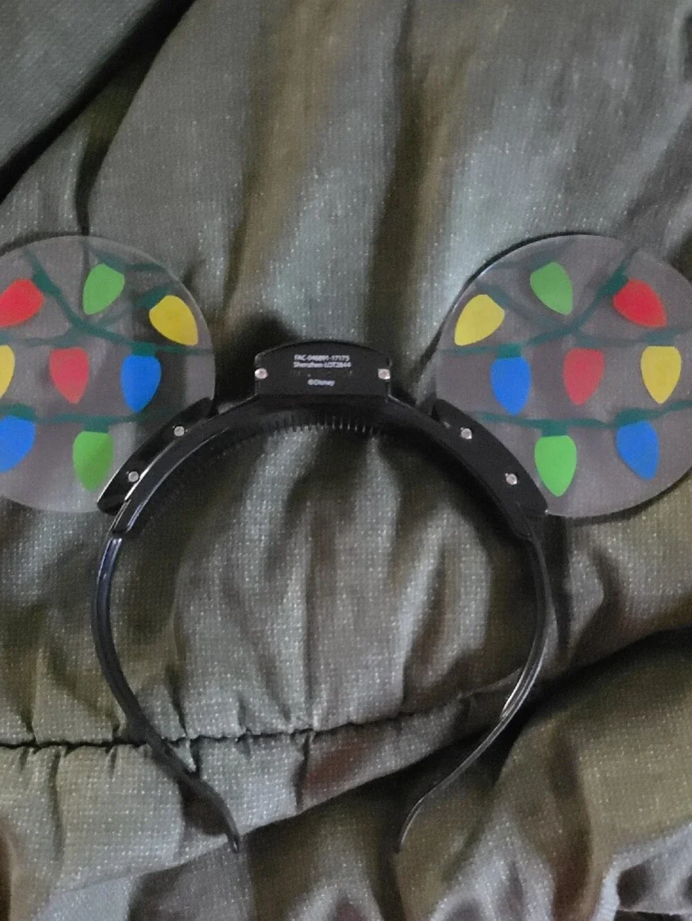 Holiday Mouse Ear Headband in Black